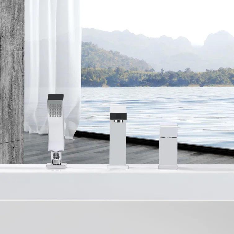 Rift 1 Handle Bathroom Roman Tub Faucet