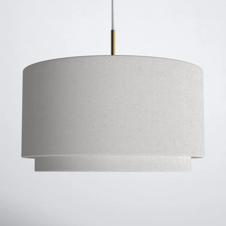 Finley Linen Drum Pendant
