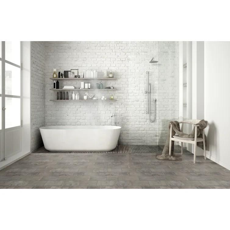 Ackland Capella Brick Look 5" x 10" Matte Porcelain Floor and Wall Tile