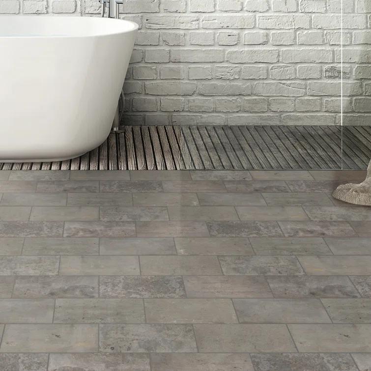 Ackland Capella Brick Look 5" x 10" Matte Porcelain Floor and Wall Tile
