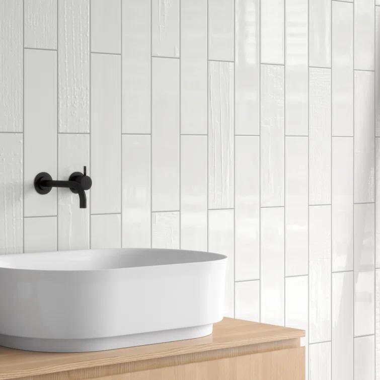 Andova Perfecto-Marvelli 4-in. x 16-in. Subway Textured Glossy Ceramic Wall Tile