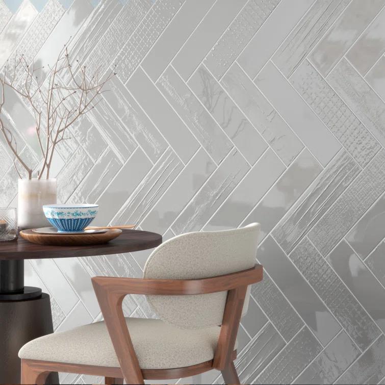 Andova Perfecto-Marvelli 4-in. x 16-in. Subway Textured Glossy Ceramic Wall Tile