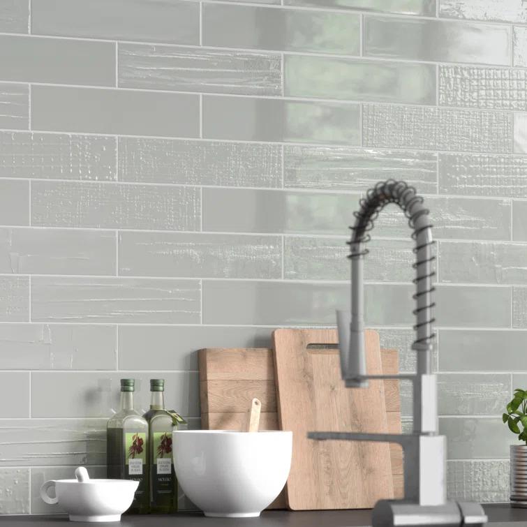 Andova Perfecto-Marvelli 4-in. x 16-in. Subway Textured Glossy Ceramic Wall Tile