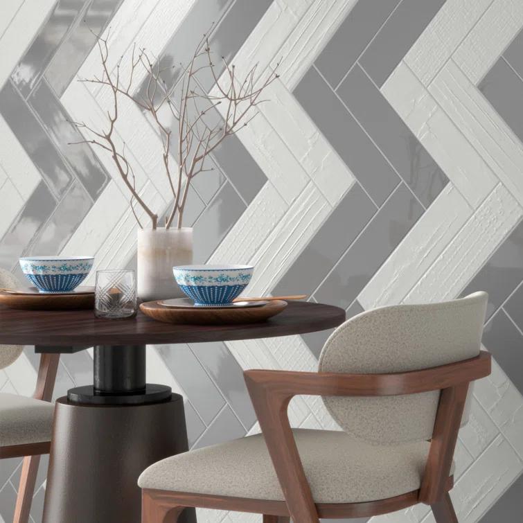 Andova Perfecto-Marvelli 4-in. x 16-in. Subway Textured Glossy Ceramic Wall Tile