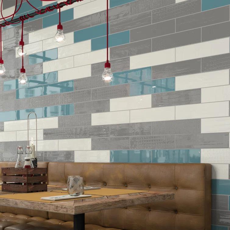 Andova Perfecto-Marvelli 4-in. x 16-in. Subway Textured Glossy Ceramic Wall Tile