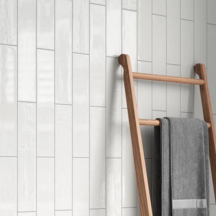 Andova Perfecto-Marvelli 4-in. x 16-in. Subway Textured Glossy Ceramic Wall Tile