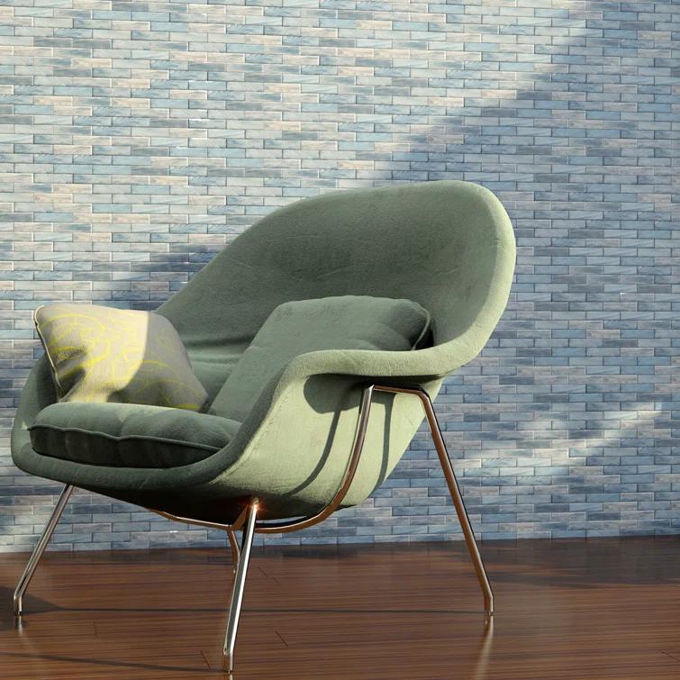 Dorian 1-in. x 4-in. Beveled Brick Joint Satin Glass Wall & Floor Mosaic Tile