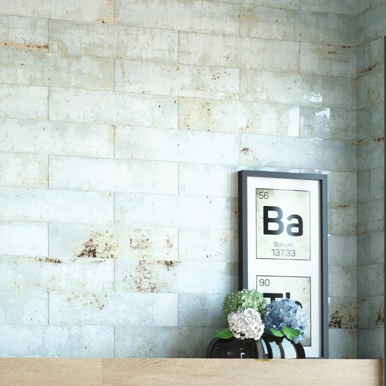 Serenite 4-in. x 16-in. Subway Vintage Look Glazed Porcelain Vintage Wall Tile