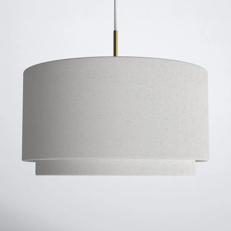Finley Linen Drum Pendant