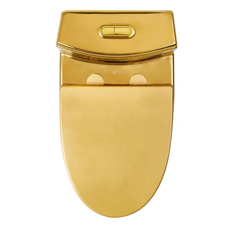 Dual-Flush Elongated One-Piece Toilet with High Efficiency Flush