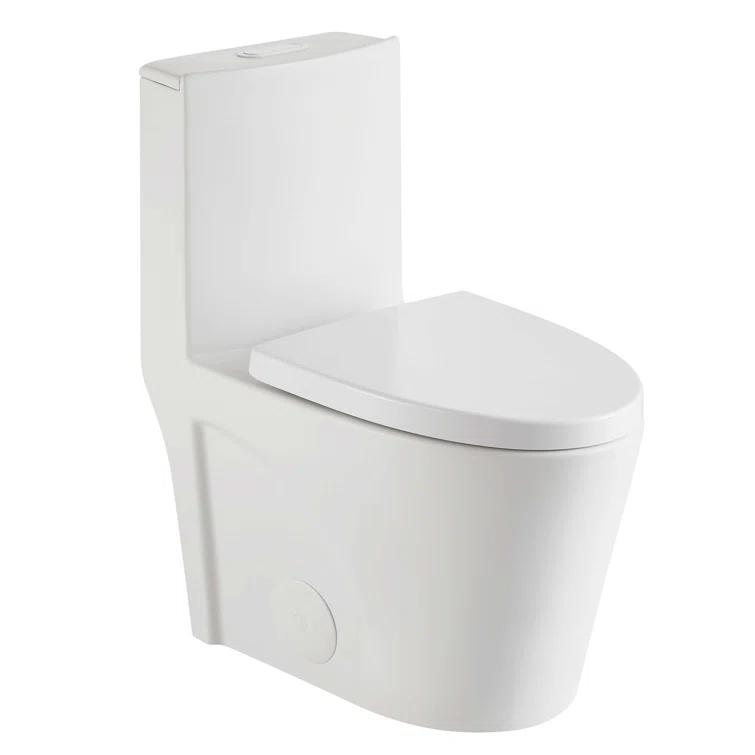 Dual-Flush Elongated One-Piece Toilet with High Efficiency Flush