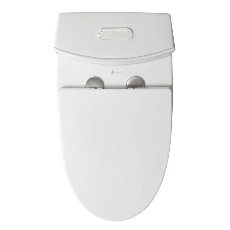 Dual-Flush Elongated One-Piece Toilet with High Efficiency Flush