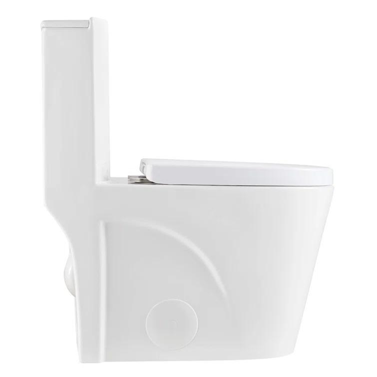 Dual-Flush Elongated One-Piece Toilet with High Efficiency Flush