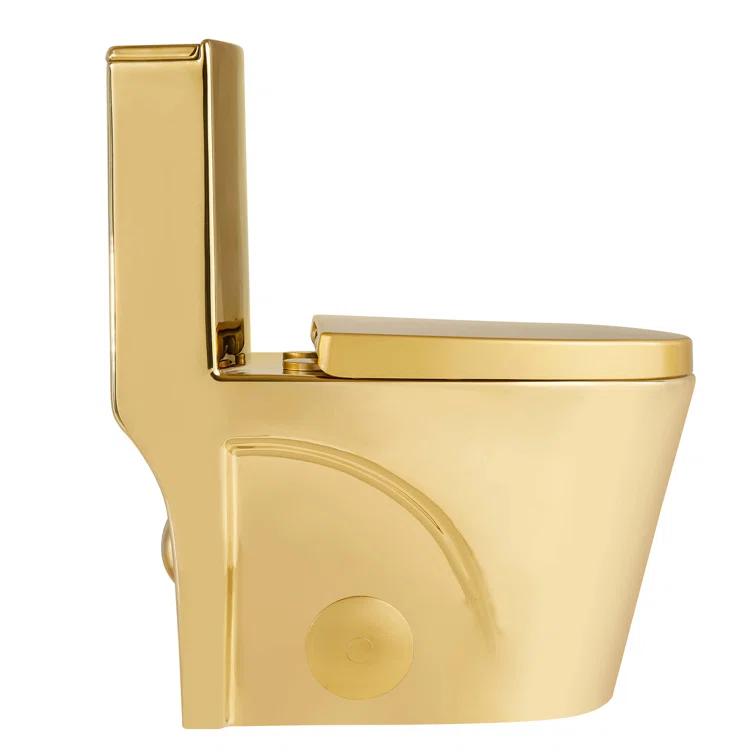 Dual-Flush Elongated One-Piece Toilet with High Efficiency Flush