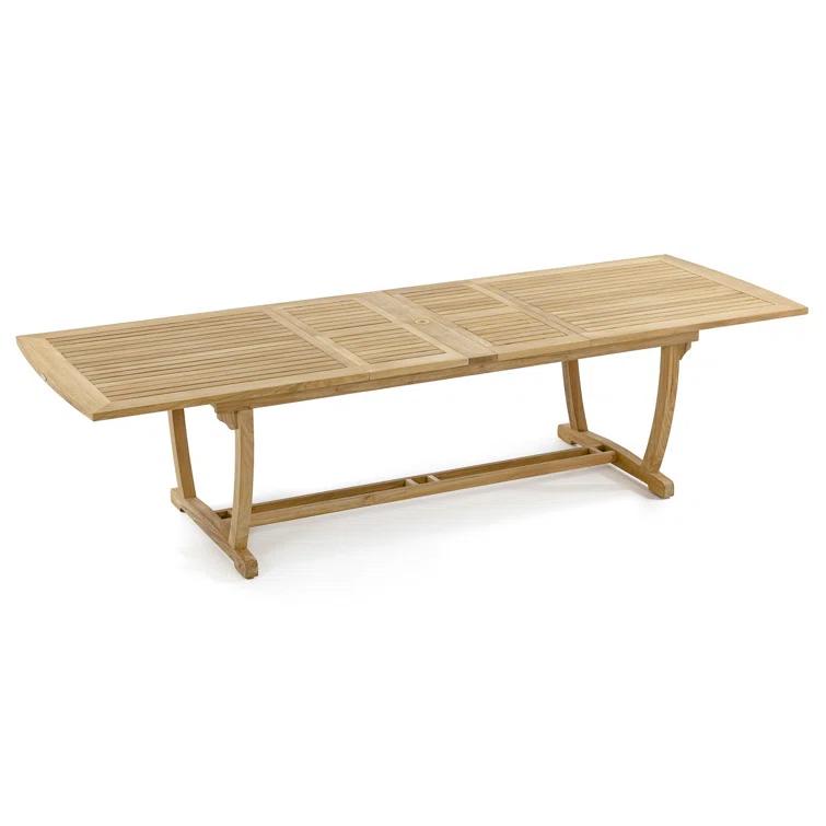 Extendable Rectangular Teak Outdoor Dining Table