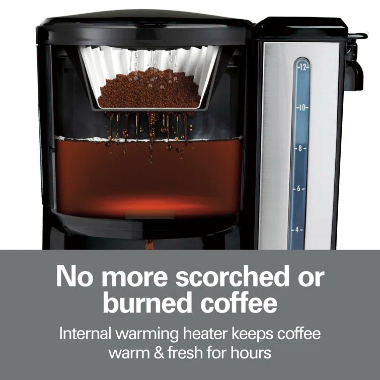 Hamilton Beach® Stainless Steel 12 Cup Dispensing Coffee Maker