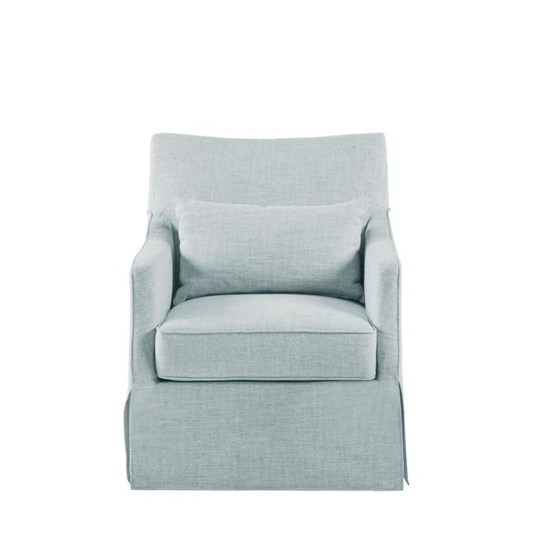 Martha Stewart London 360°Swivel Armchair with Lumbar Pillow