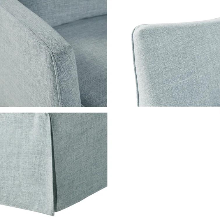 Martha Stewart London 360°Swivel Armchair with Lumbar Pillow