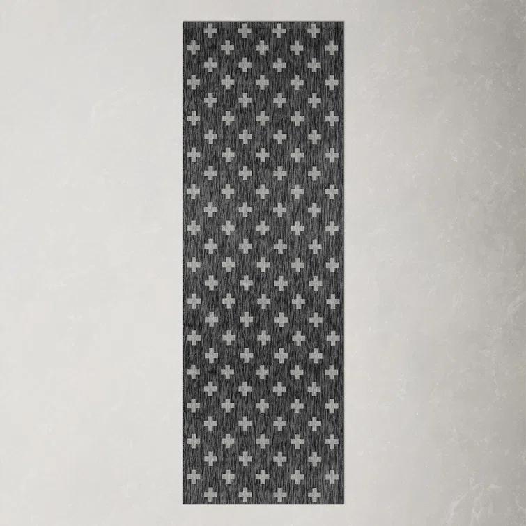 Umbria Black Indoor/Outdoor Rug