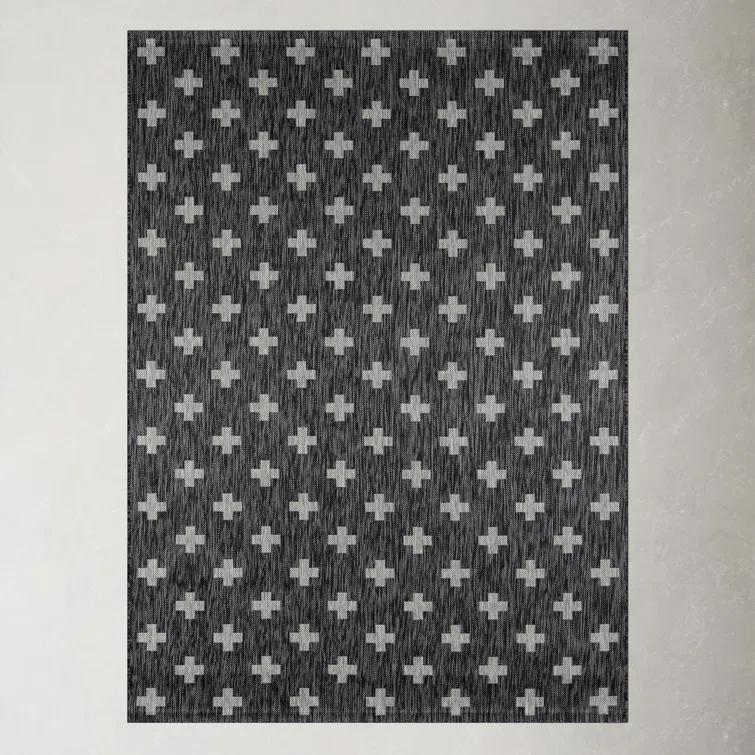 Umbria Black Indoor/Outdoor Rug