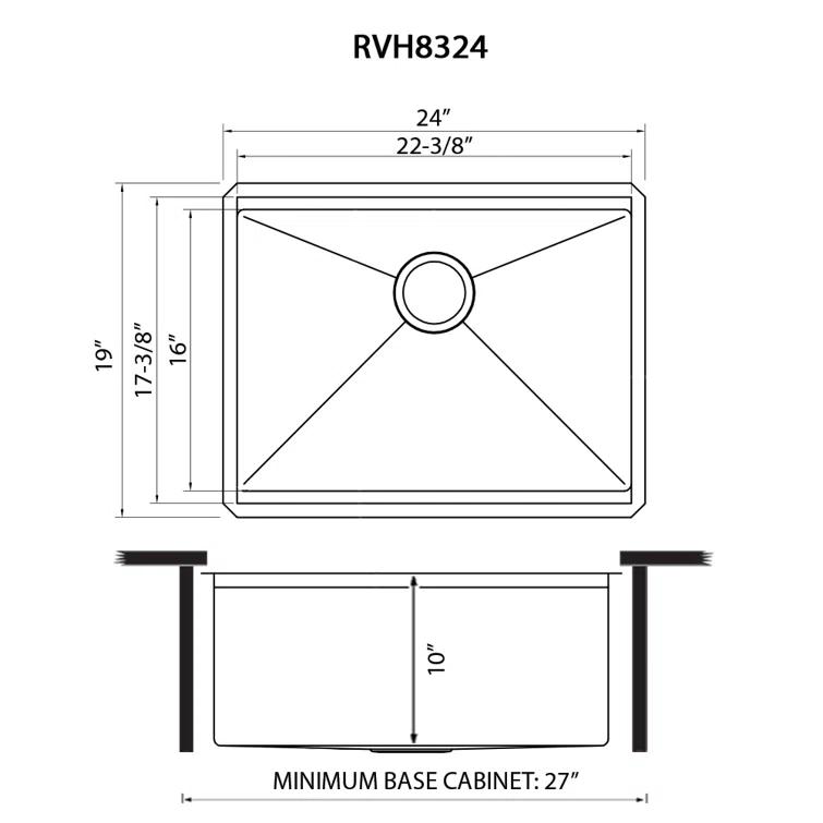 Ruvati Workstation Rounded Corners Undermount Ledge Kitchen Sink with Accessories