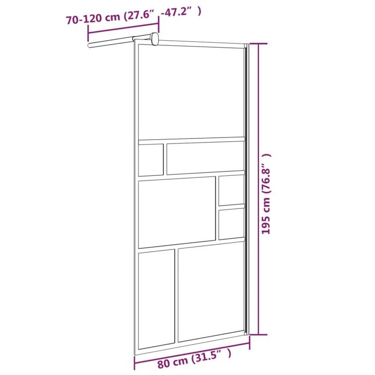 VidaXL VidaXL Walk-in Shower Enclosure Bathroom Wall Panel Shower Screen ESG Glass 151868