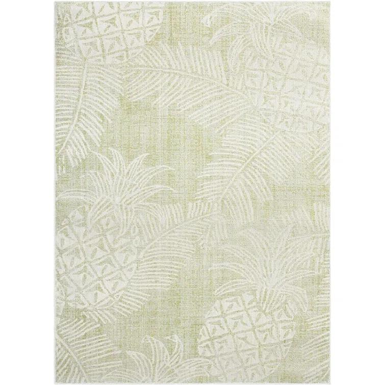 Tommy Bahama Malibu Pineapple Coastal Indoor/Outdoor Area Rug, Green/Ivory