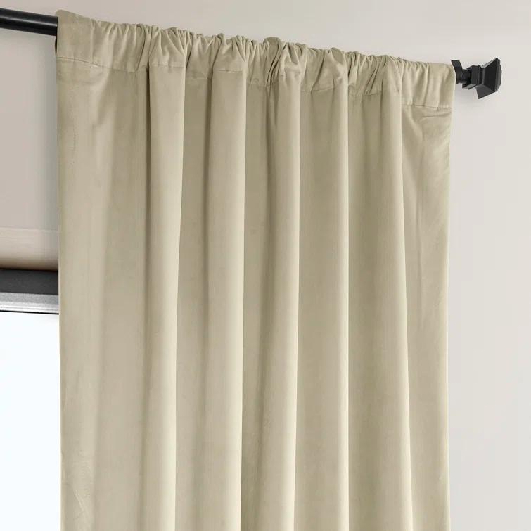 Loria Plush Velvet 100% Blackout Curtains For Bedroom, Living Room - Single Panel