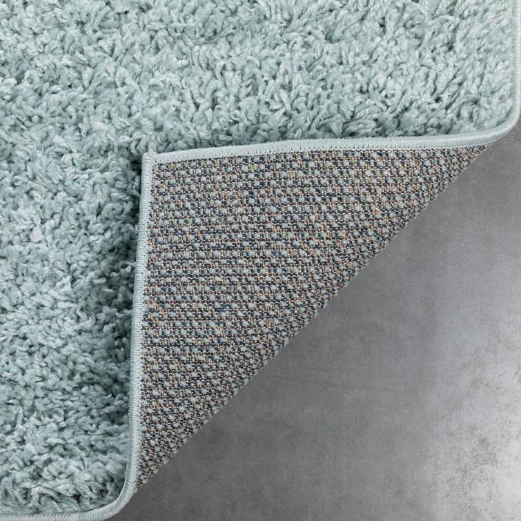 Papastamelos Basics Emerson Plain Textured Seafoam Green Shag Area Rug