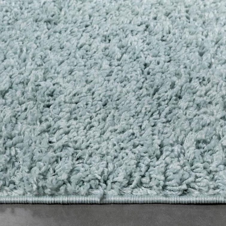 Papastamelos Basics Emerson Plain Textured Seafoam Green Shag Area Rug