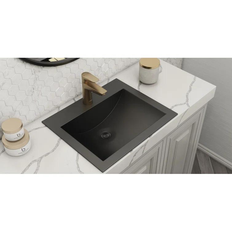 Ruvati 21 x 17 inch Drop-in Topmount Bathroom Sink Stainless Steel
