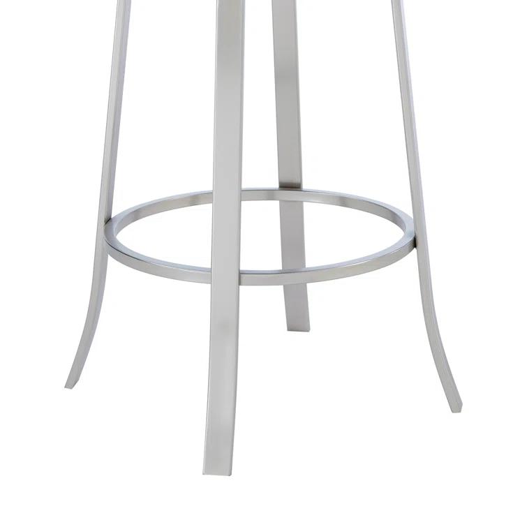 Swivel Upholstered Counter Stool with Metal Frame