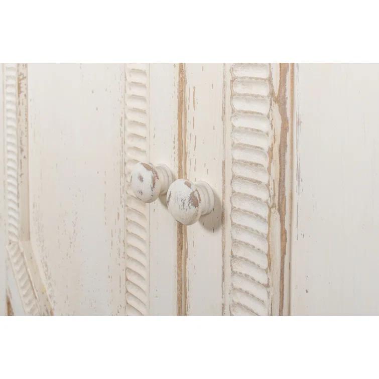 Blue and White Pine Diamond Pattern Sideboard