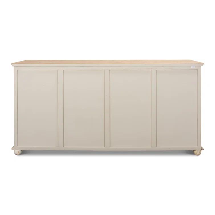 Blue and White Pine Diamond Pattern Sideboard