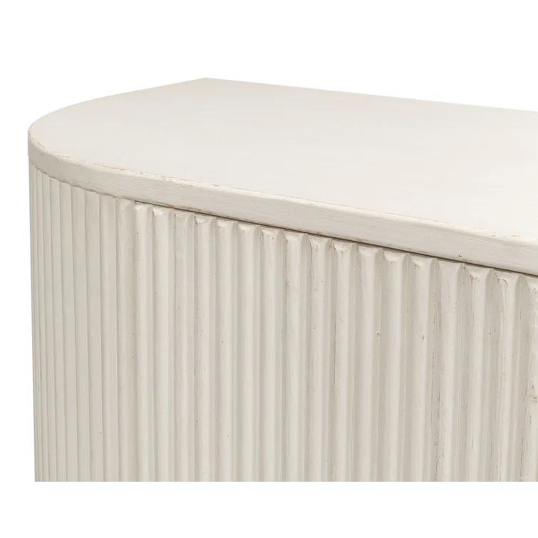 Sage Serenity Pine Demilune with Ribbed Exterior and Dual Storage