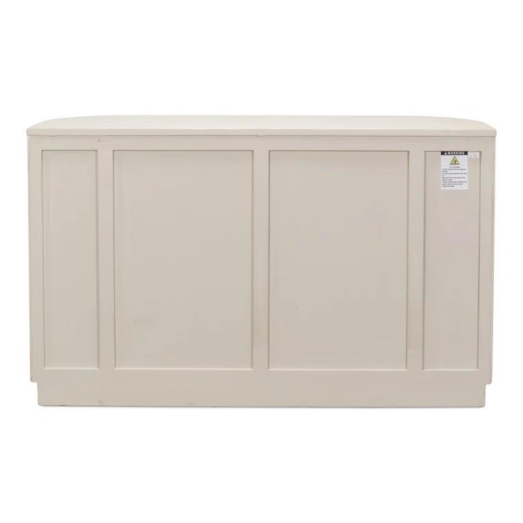 Sage Serenity Pine Demilune with Ribbed Exterior and Dual Storage