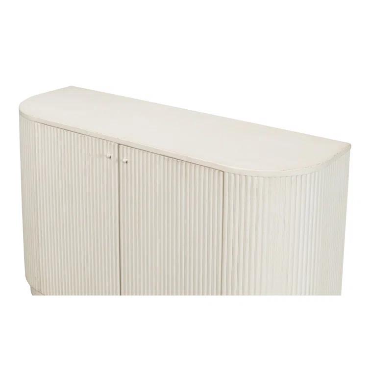 Sage Serenity Pine Demilune with Ribbed Exterior and Dual Storage