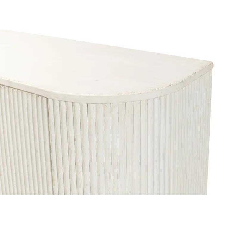 Sage Serenity Pine Demilune with Ribbed Exterior and Dual Storage