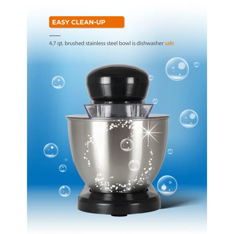 Commercial Chef Electric Stand Mixer 4.7 Quart, 7 Speed Settings