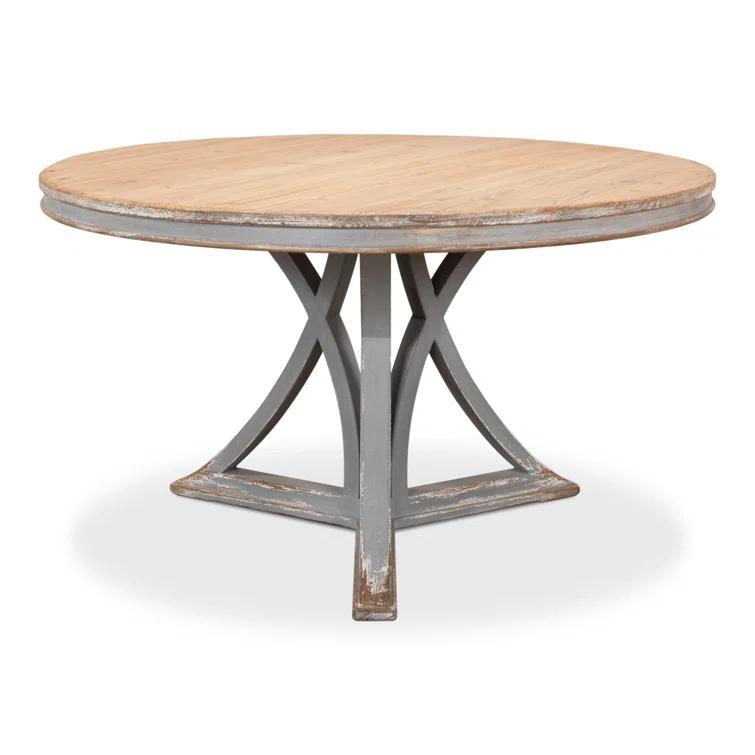 Chateau Gris 54" Reclaimed Wood Round Extendable Dining Table