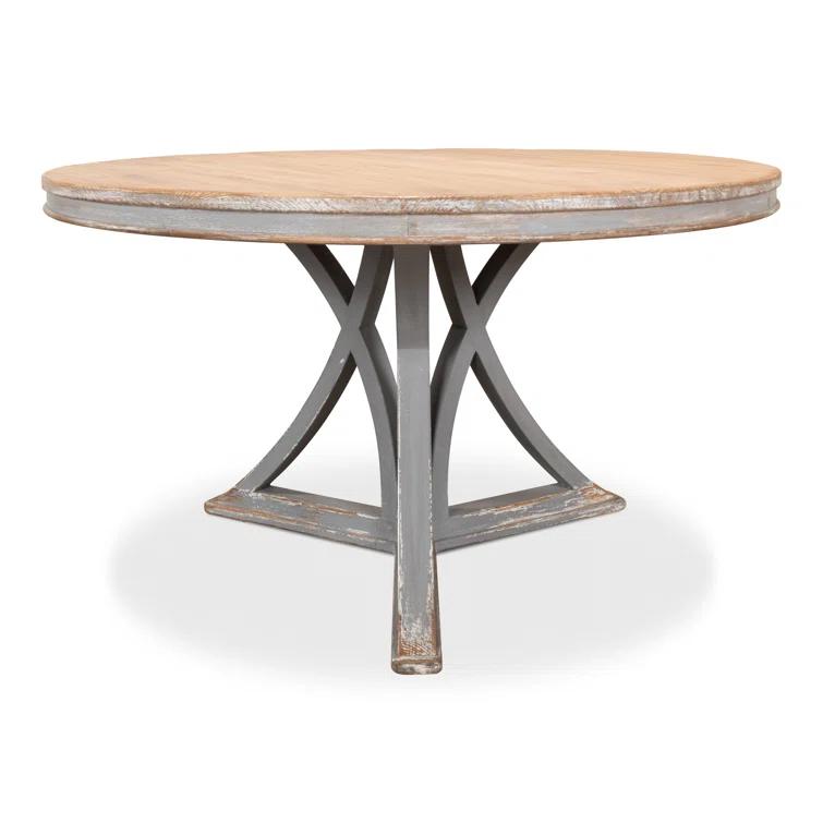 Chateau Gris 54" Reclaimed Wood Round Extendable Dining Table