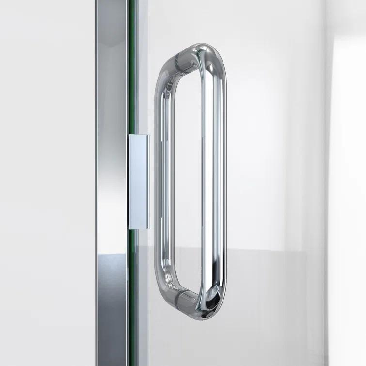 25" - 24" W x 72.62" H Pivot Semi-Frameless Shower Door