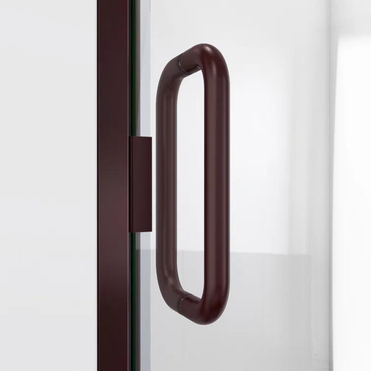 25" - 24" W x 72.62" H Pivot Semi-Frameless Shower Door