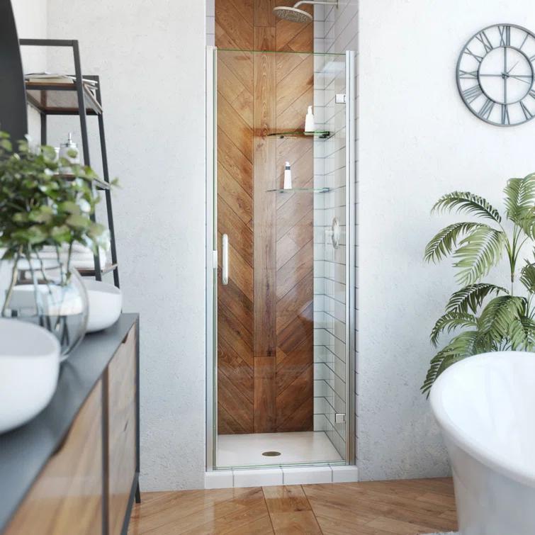 DreamLine SDA224W720VMX04 25" - 24" W x 72.62" H Pivot Semi-Frameless Shower Door