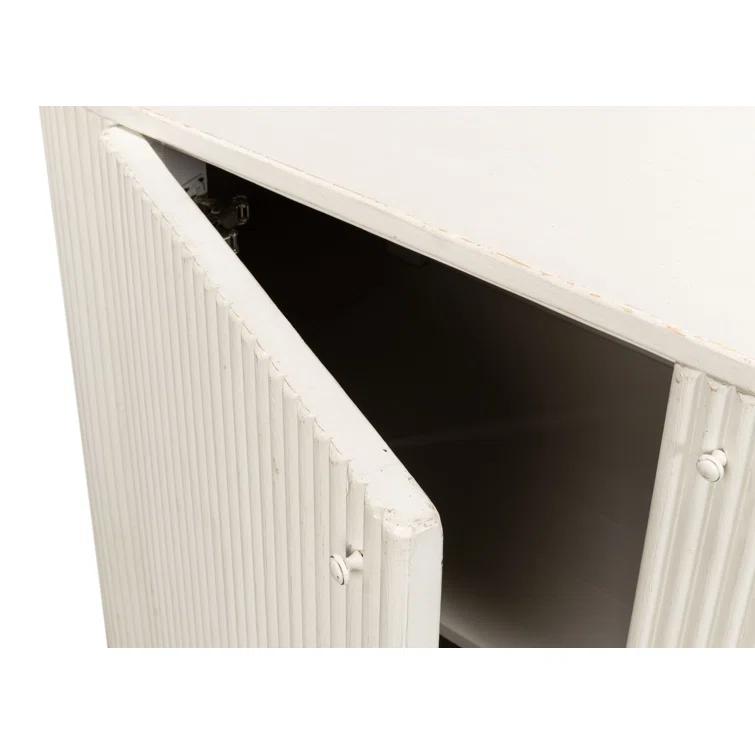 Sage Serenity Pine Demilune with Ribbed Exterior and Dual Storage