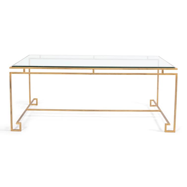 Sarreid Ltd Parallel Sled Glass Top Coffee Table