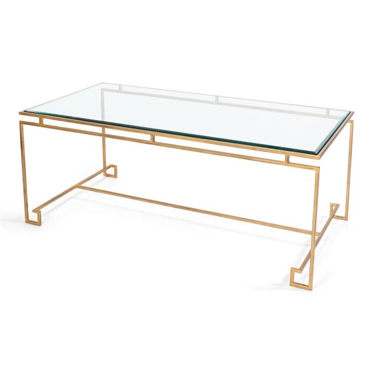 Sarreid Ltd Parallel Sled Glass Top Coffee Table