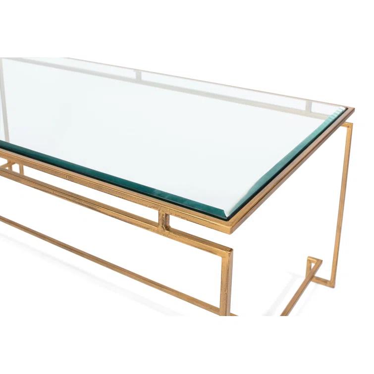 Sarreid Ltd Parallel Sled Glass Top Coffee Table