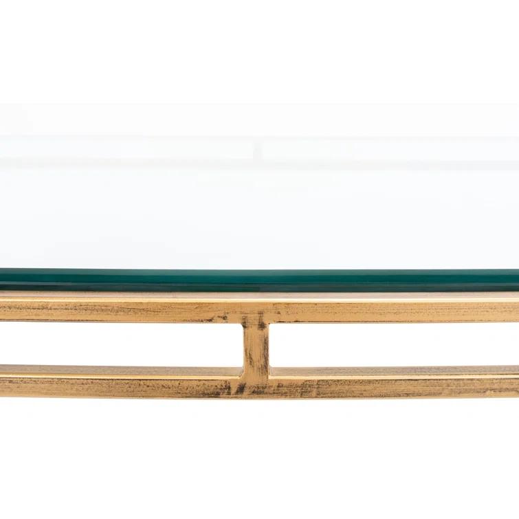 Sarreid Ltd Parallel Sled Glass Top Coffee Table