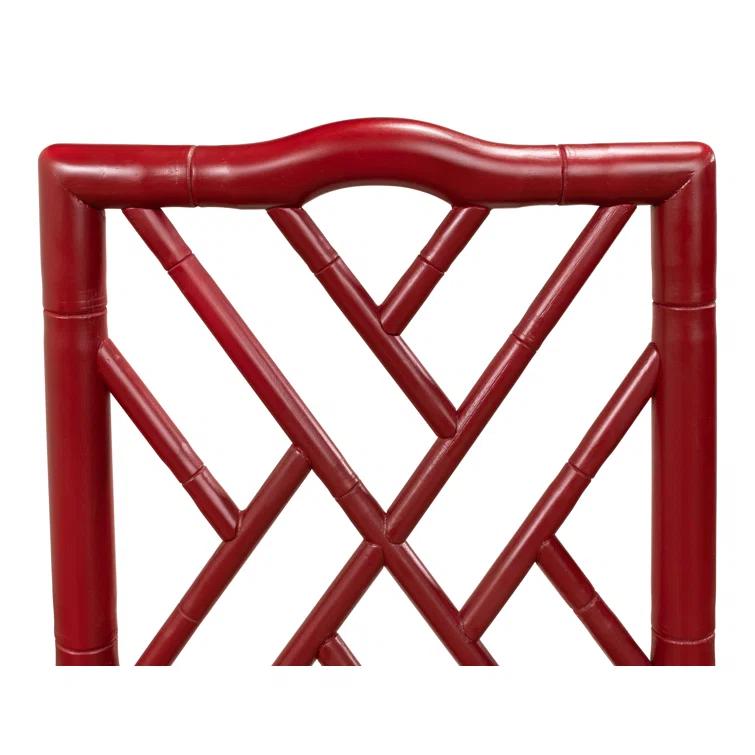 Red Birch Faux Bamboo Cross Back Side Chair